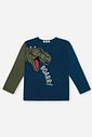 Pijama Infantil Dinossauro com Camiseta e Calça Suede