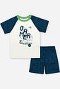 Pijama Infantil Gamer com Camiseta e Bermuda em Malha Suede