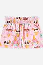Short Infantil Menina Ursinhos e Sorvetes em Malha UV