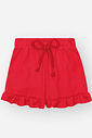 Conjunto Bebê Menina Vermelho em Moletinho Waffle – Blusa Boxy com Shorts Infantil Delicado Cinti Ba VERMELHO MARTE