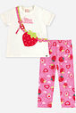 Conjunto Bebê Moranguinho com Blusa Alongada e Legging Conjunto Bebê Moranguinho com Blusa Alongada e Legging