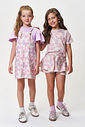 Conjunto Infantil Blusa Canelada e Salopete de Borboletas