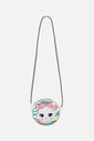 VESTIDO E BOLSA LILAS CINTI/NATURAL
