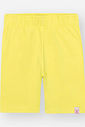 Bermuda Ciclista Infantil Básica em Cotton com Algodão – Ciclista Menina Verão com Elastano AMARELO LEMON