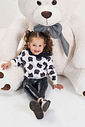 Conjunto em Glitter Felpado Bebê Menina Black Cat Beli.me