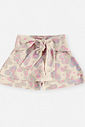 Conjunto Infantil Menina Blusa Boxy e Short-Saia Borboletas