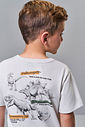 Camiseta Infantil Dinossauros com Estampa Frontal e Costas