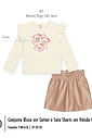 Conjunto em Cotelê Bebê Menina Ursas Sweet Mundo Cinti