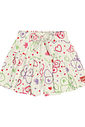 Conjunto Infantil Menina Blusa Boxy E Short Borboletas Off White Cinti