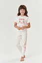 PIJAMA BLUSA E CALCA NATURAL/NATURAL