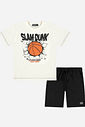Conjunto Menino Camiseta Slam Dunk e Bermuda Preto