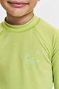 Camiseta Infantil Manga Longa em Malha UV Verde