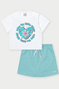 Conjunto Infantil Menina Little Things Azul Abrange