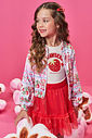 Jaqueta Infantil Corta Vento em Nylon com Elastano – Casaco Menina Verão Estampado com Strass ROSA IOGURTE