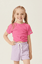 Blusa Menina com Aplicação de Strass Rosa Abrange