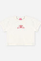 Conjunto Infantil Menina Blusa Boxy e Short Rosa com Morango Bordado