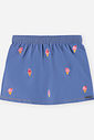 Conjunto Infantil Blusa Lastex e Short-Saia Sorvetes Bordado