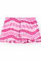 Conjunto Infantil Menina Blusa e Short Listrado Rosa em Malha Suede