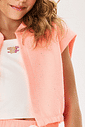 CONJ BLUSA,SHORTS/SAIA, COLETE NAT/LJ NEON/LJ NEON