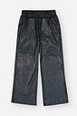 Conjunto Infantil Menina Jaqueta E Wide Leg Brilho Preto Mundo Cinti