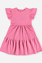 Vestido Confete Infantil Menina Malha Lastex com Babados