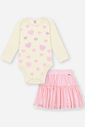 Conjunto Bebê Menina com Tule Corações Mundo Cinti