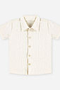 Conjunto Bebê Menino Camisa Alfaiataria Linho, Camiseta Holidays e Bermuda Marinho