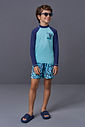 Conjunto Infantil UV Jurassic World Raptor Boardshort Verde