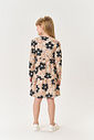 Vestido Infantil Menina Floral Bege Mundo Cinti