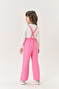 Conjunto Infantil Menina Blusa Trendy E Jardineira Rosa Mundo Cinti