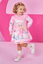 Vestido Infantil Azul Snow Cute com Brilho – Vestido Menina Lúdico e Fofo Mundo Cinti