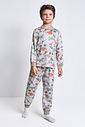 Pijama de Inverno Infantil Menino Dino World Divertto CINZA CROMIO
