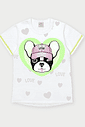 Conjunto Infantil Menina Bulldog Mescla Abrange