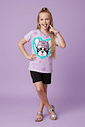 Conjunto Infantil Menina Bulldog Lilás Abrange