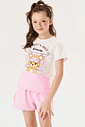 PIJAMA BLUSA E SHORTS LL BRUMA/AZ LITORAL