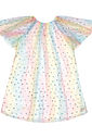 Vestido Infantil Menina Tule Com Corações Rosa Cinti Vestido Infantil Menina Tule Com Corações Rosa Cinti