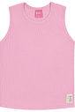 Regata Básica Infantil Menina Canelado Rosa Cinti