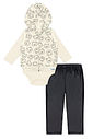 CONJ BODY ML, LEGGING E COLETE NAT/PRETO/NATURAL