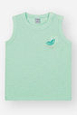 Conjunto Infantil Divertto Casual com Regata em Meia Malha e Bermuda Estampada em Nylon VD BRISA/BG CAFE LATTE