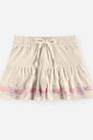 Conjunto Infantil Menina Blusa Boxy e Short Estampa Conchas com Strass