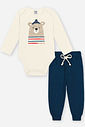 Conjunto Bebê Menino Ursinho de Touca Divertto