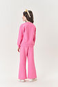 Conjunto Infantil Menina Blusão Be Happy E Wide Leg Rosa Mundo Cinti