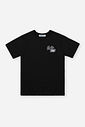 Camiseta Infantil Menino com Coqueiros em Meia Malha Preta