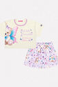 CONJ BLUSA E SHORTS/SAIA NATURAL/LILAS CINTI