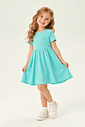 Vestido Infantil Canelado Evasê Manga Curta Menta Vestido Infantil Canelado Evasê Manga Curta Menta