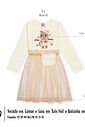Vestido Infantil Manga Longa com Tule e Bolsinha – Vestido Menina Capivara Mundo Cinti