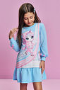 Vestido Infantil Menina em Malha com Sobreposição de Tule – Vestido de Inverno Mundo Cinti