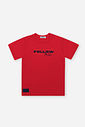 Camiseta Infantil Follow the Sun em Meia Malha Vermelha