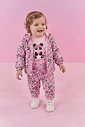 Conjunto Bebê Menina Body; Jaqueta E Calça Pandas Rosa Mundo Cinti