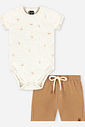 Conjunto Bebê Menino Body Palmas e Bermuda Belga